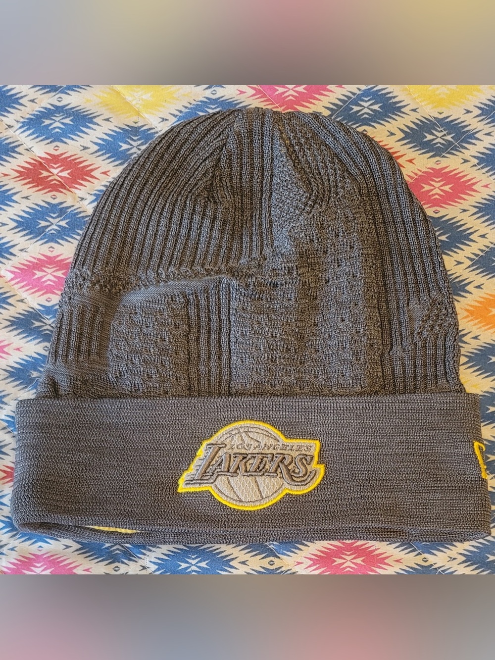 Anthony Davis Los Angeles Lakers Gray Beanie - Embroidered Logo